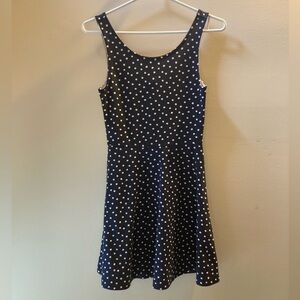 H&M Navy Dress with White Polka Dots